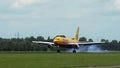 Airbus A300B4-622R-F of DHL approaching to Schiphol airport