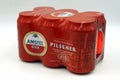 Amstel beer six pack.