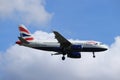 Amsterdam, the Netherlands - July 21st 2019: G-EUPB British Airways Airbus A319-100 Royalty Free Stock Photo