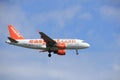 Amsterdam, the Netherlands, July, 21st 2016: G-EZIN easyJet Airbus A319-111 Royalty Free Stock Photo