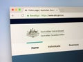 Homepage of The Australian Taxation Office or ATO Royalty Free Stock Photo