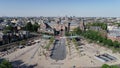 Aerial view of Rijksmuseum, Dutch national museum and panoramic view of the Amsterdam in Netherlands