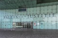 Entrance of Justice Palace on IJdok in Amsterdam Netherlands