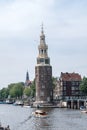 Montelbaan-Tower built in 1516 at the Oude Schans Royalty Free Stock Photo