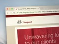 Homepage of The Vanguard Group