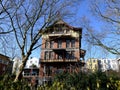 AMSTERDAM, THE NETHERLANDS - MARCH 13, 2016: Amsterdamsche Huishoudschool monument