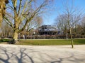 AMSTERDAM, THE NETHERLANDS - MARCH 13, 2016: Cafe Blauwe theehuis in Vondelpark Royalty Free Stock Photo