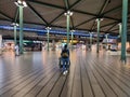 Amsterdam Netherlands March 2021, empty terminal at Schiphol airport Amsterdam during covid 19 corona outbreak pandemic