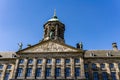 AMSTERDAM, NETHERLANDS - March 20, 2018 : Royal Palace Amsterdam at sunny spring day. Royalty Free Stock Photo