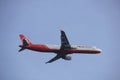 Amsterdam the Netherlands - March 4th, 2018: TC-ATE AtlasGlobal Airbus A321-200 Royalty Free Stock Photo