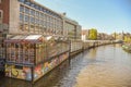 Amsterdam, Netherlands, May 2022. The floating flower market and the tourists in Amsterdam.