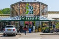 Intratuin entrance, sign above the entrance. Intratuin is a garden center Royalty Free Stock Photo