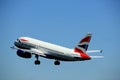 Amsterdam the Netherlands - May 4th 2018: G-DBCJ British Airways Airbus A319-100 Royalty Free Stock Photo