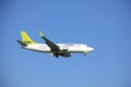 Amsterdam the Netherlands - May 6th 2016: YL-BBI Air Baltic Boeing 737 Royalty Free Stock Photo