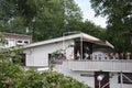 Boat house in Amsterdam Noord Royalty Free Stock Photo