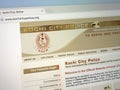 Homepage of the Kochi City Police KCP