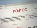 Homepage of Politico Royalty Free Stock Photo