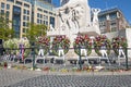 Wreaths at the National Monument on the occasion of remembrance of the worldwar II in