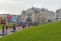 View of the Royal Concertgebouw at Museumplein in Amsterdam