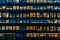 Busy Office Buildings During Night In Amsterdam City Royalty Free Stock Photo