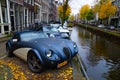 Amsterdam, Netherlands - November 15, 2021: Wiesmann GT MF5 roadster retro convertible classic sport car parked at