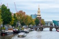 Amsterdam, Netherlands - October 15, 2019: typical landscape of Amsterdam