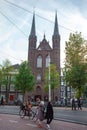 Amsterdam, Netherlands - October 15, 2019: De Krijtberg Kerk is a Roman Catholic church in Amsterdam