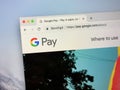 Website of Google Pay or G Pay