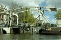 Amsterdam, Netherlands: Old Cantilever bridge still operates in the city