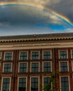 Amsterdam, Netherlands: Rainbow bridge over the University of Amsterdam