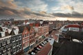 Amsterdam, Netherlands Rooftop View at Dusk Royalty Free Stock Photo