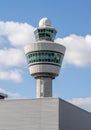 Amsterdam, The Netherlands - September 30, 2018: Air traffic control tower located at schiphol airport Royalty Free Stock Photo