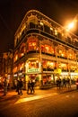 Night Red Light District Restaurant Amsterdam Royalty Free Stock Photo