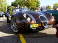 Amsterdam, The Netherlands - September 10, 2016: Brown Wiesmann Roadster mf4-s uit 2010 Royalty Free Stock Photo