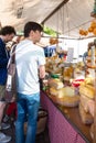 Amsterdam Farmers Market Cheese Shop Royalty Free Stock Photo