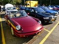 Amsterdam, The Netherlands - September 10, 2016: Red Alfa Romeo Spider 1992 Royalty Free Stock Photo