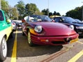 Amsterdam, The Netherlands - September 10, 2016: Red Alfa Romeo Spider 1992 Royalty Free Stock Photo