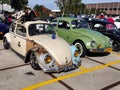 Amsterdam, The Netherlands - September 10, 2016: Two classic Volkswagens