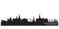 Amsterdam Netherlands city skyline vector silhouette Royalty Free Stock Photo