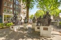 Amsterdam, Netherlands. Statues of Amsterdam musicians at the Johny Jordaan Square in Amsterdam.