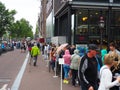 Amsterdam, The Netherlands, Summer 2015. waiting line for the famous anne frank house
