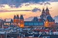 Amsterdam, Netherlands view of the cityscape from De Pijp Royalty Free Stock Photo