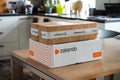 Zalando and De Bijenkorf online package delivery, unboxing package, online shopping, fashi