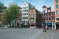 Amsterdam/Niederlande/ July 18, 2019: Colorful narrow facade houses in Amsterdam