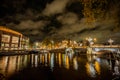 Amsterdam at night Royalty Free Stock Photo