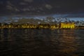 amsterdam night cityscape from canals