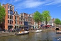 Cityscapes in the red-light district of Amsterdam Royalty Free Stock Photo