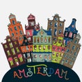 Amsterdam. Old historic buildings and traditional architecture of Netherlands. Royalty Free Stock Photo