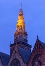 Amsterdam. Oude Kerk church in the red light district.