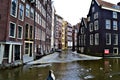 Amsterdam during overcast weather and historical building